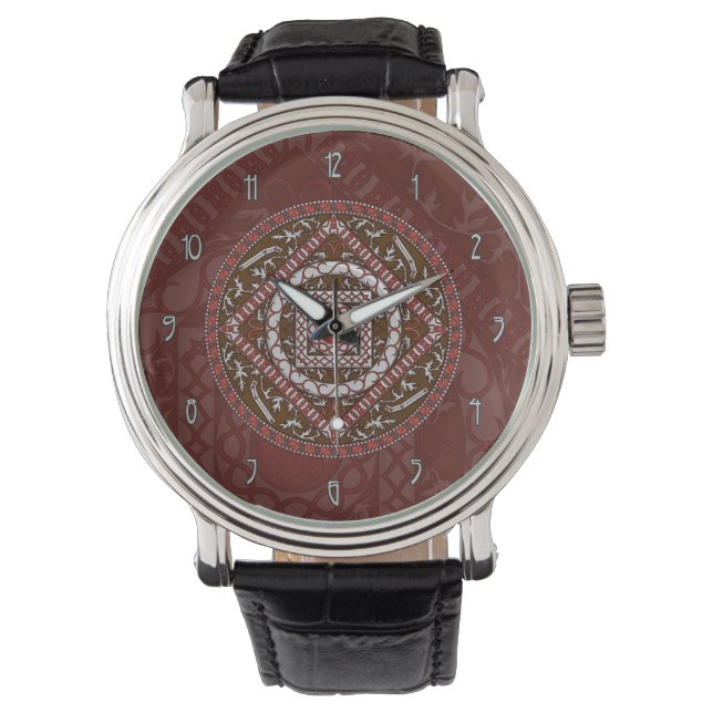 Pulsera Reloj de Mandala de Aries (Anverso)