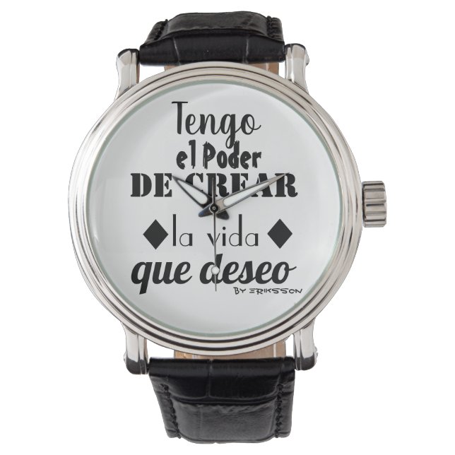 Pulsera Reloj de Mano Motivacional (Anverso)