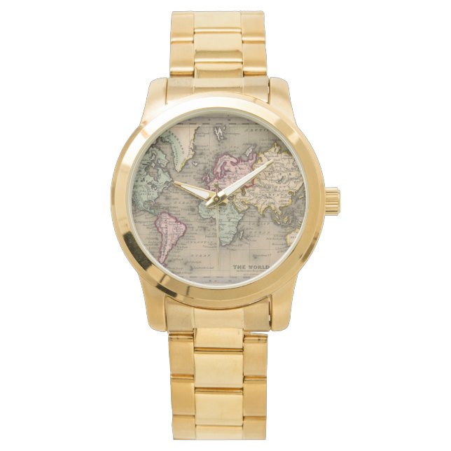 Pulsera reloj de mapas del mundo antiguo (Anverso)
