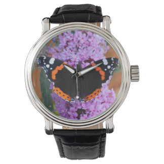 Pulsera Reloj de Mariposa Almirante Rojo