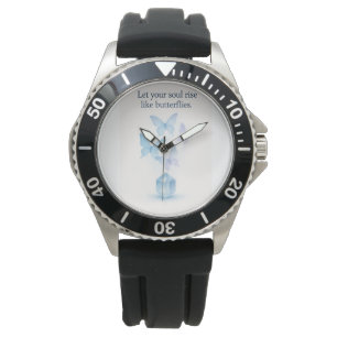 Pulsera Reloj de Mariposa de Cristal – Belleza de Piedras 