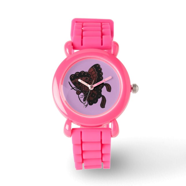 Pulsera Reloj de mariposa morada (Anverso)