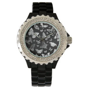 Pulsera Reloj de moda blanco de la mariposa de Julia