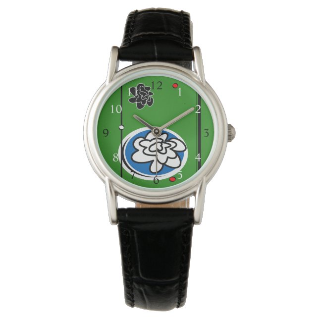 Pulsera reloj de moda de flores de estilo (Anverso)