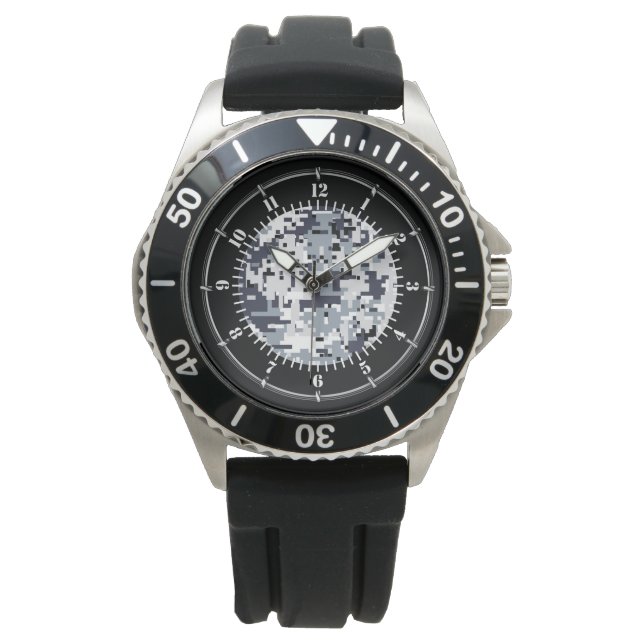 Pulsera Reloj de moda digital gris estilo urbano (Anverso)