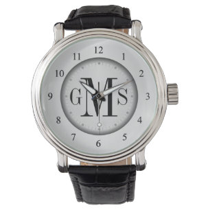 Pulsera Reloj de monograma personalizado de clase masculin