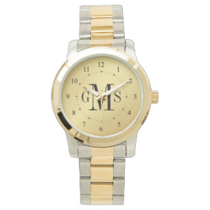Pulsera Reloj de monograma personalizado de clase masculin
