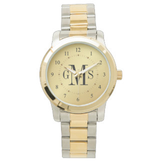 Pulsera Reloj de monograma personalizado de clase masculin