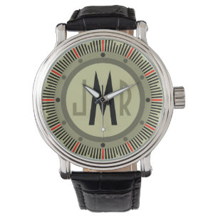 Pulsera Reloj de monograma personalizado para hombres