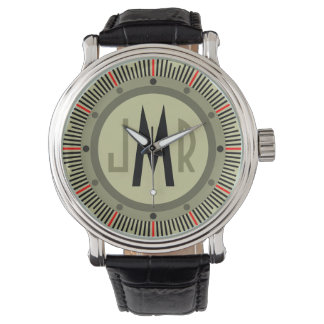 Pulsera Reloj de monograma personalizado para hombres
