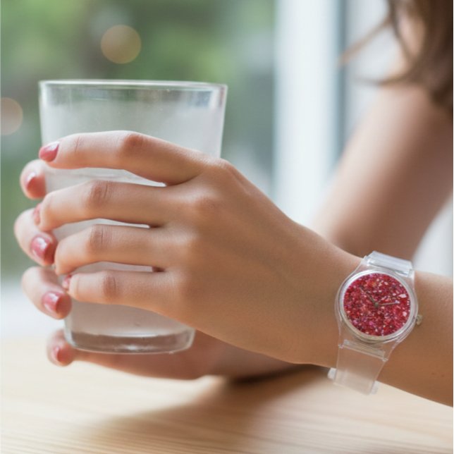 Pulsera Reloj de mujer con correa de silicona transparente (Subido por el creador)