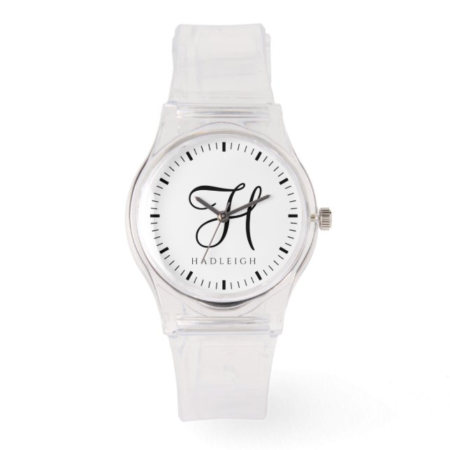 Pulsera Reloj de mujer con monograma (Anverso)