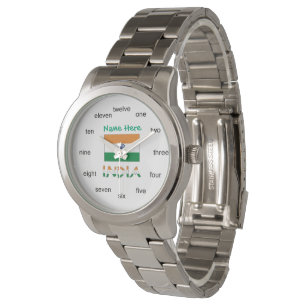 Pulsera Reloj de mujer de gran tamaño Silvertone con bande
