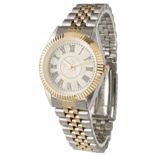 Pulsera reloj de mujer de oro numérico romano