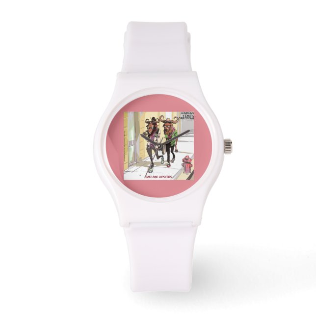 Pulsera Reloj de mujer divertido Gnu Age Hipsters de Rick  (Anverso)
