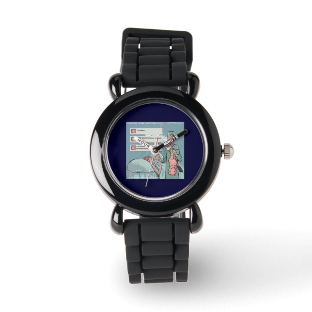 Pulsera Reloj de mujer divertido nacido para twittear (Anverso)