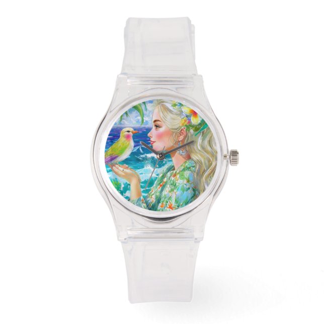 Pulsera Reloj de mujer tropical eWatch (Anverso)