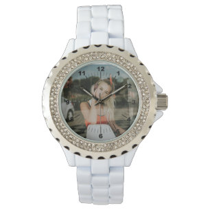 Pulsera Reloj de mujeres - Personalizado - Blanco Diamante
