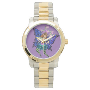 Pulsera Reloj de muñeca azul alado