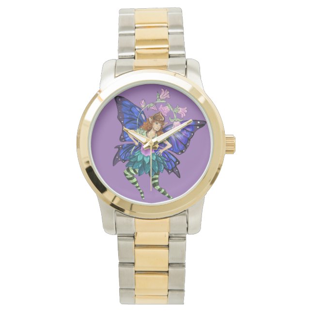 Pulsera Reloj de muñeca azul alado (Anverso)