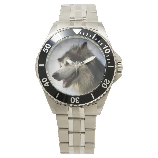 Pulsera Reloj de muñeca de Alaskan Malamute (Anverso)