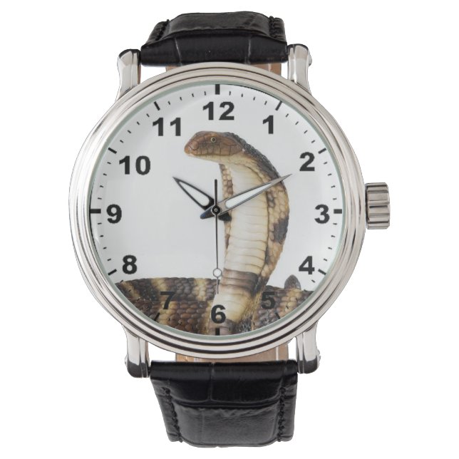 Pulsera Reloj de muñeca de diseño "King cobra" (Anverso)