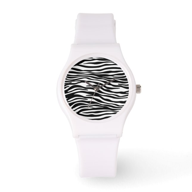 Pulsera Reloj de muñeca de impresión de cebra de estilo (Anverso)