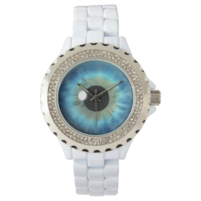 Pulsera Reloj de muñeca de Personalizado de Ojo Azul Iris  (Anverso)