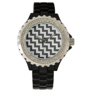 Pulsera Reloj de muñeca Diamante de imitación: Chevrons bl