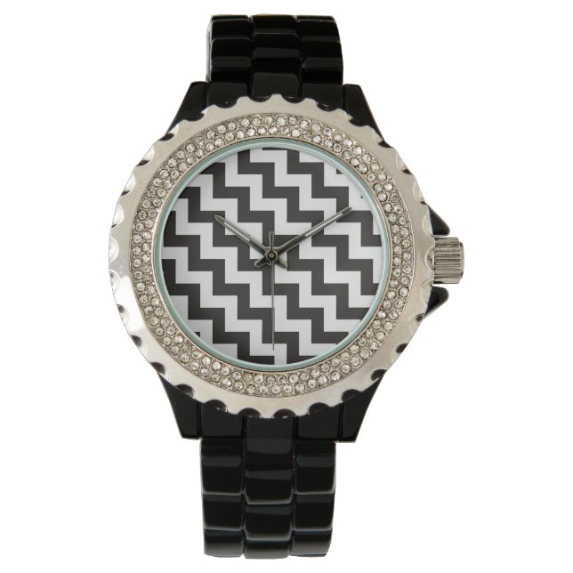 Pulsera Reloj de muñeca Diamante de imitación: Chevrons bl (Anverso)
