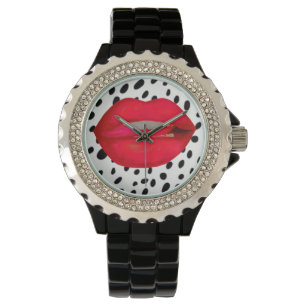 Pulsera Reloj de muñeca diamante de imitación leopardo de 