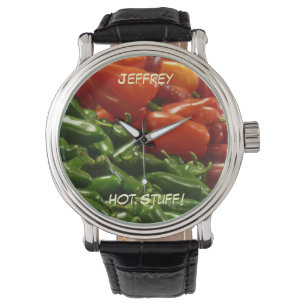 Pulsera Reloj de muñecas calientes, pimientos, chile