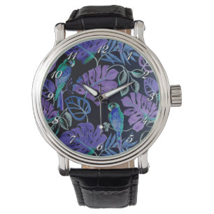 Pulsera Reloj de muñecas del loro tropical Paradise
