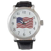 Reloj de muñecas masculinas - Bandera estadouniden
