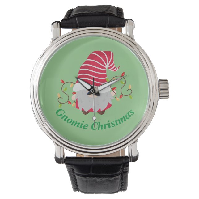 Pulsera Reloj de Navidad Gnomie (Anverso)