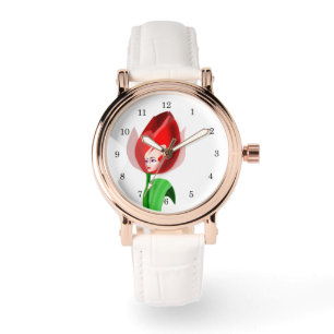 Pulsera Reloj de niña tulipán - Personalizable