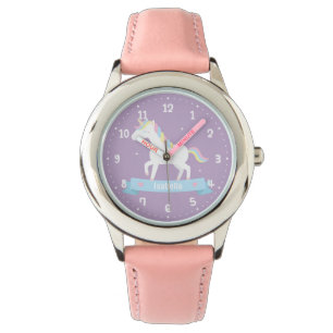 Pulsera Reloj de niñas unicornio blanco lindo