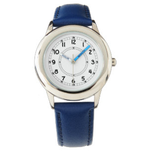 Pulsera Reloj de niños de acero inoxidable azul oscuro