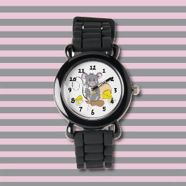 Pulsera Reloj de niños de ratón con Personalizado gris