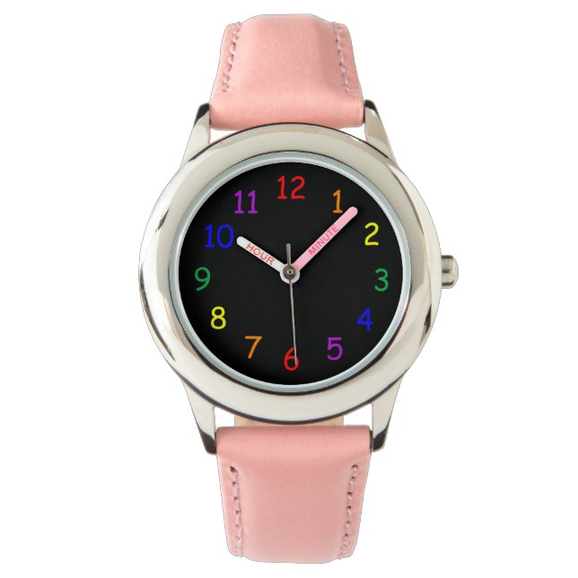 Pulsera Reloj de Números Arcoíris (Anverso)
