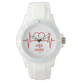 Pulsera Reloj de ocupación y nombre personalizado de EKG d