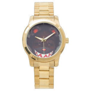 Pulsera reloj de oro con mi cara en ella
