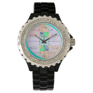 Pulsera Reloj de oro de la matemáticas del coeficiente