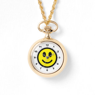Pulsera Reloj de oro de la risa feliz de las mujeres