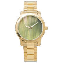 reloj de oro de palma natural