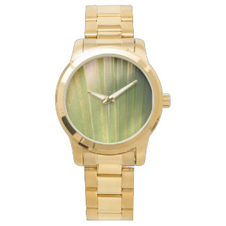 Pulsera reloj de oro de palma natural