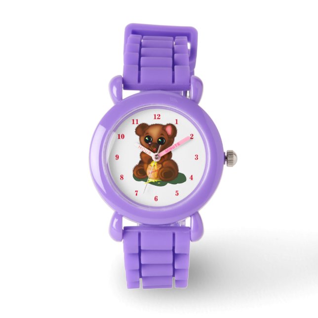 Pulsera Reloj de oso lindo para niños (Anverso)