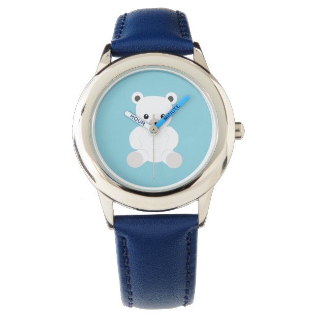 Pulsera Reloj de oso polar blanco (Anverso)
