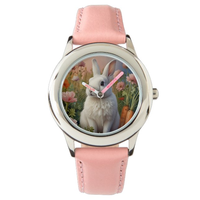 Pulsera Reloj de parche de Blossom Bunny & Carrot (Anverso)