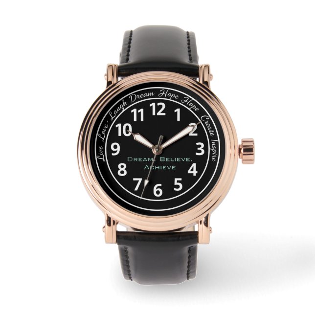 Pulsera Reloj de pared inspirador moderno (Anverso)